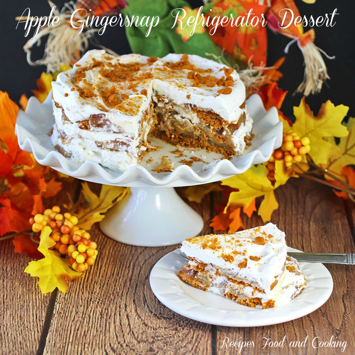 Apple Gingersnap Refrigerator Dessert