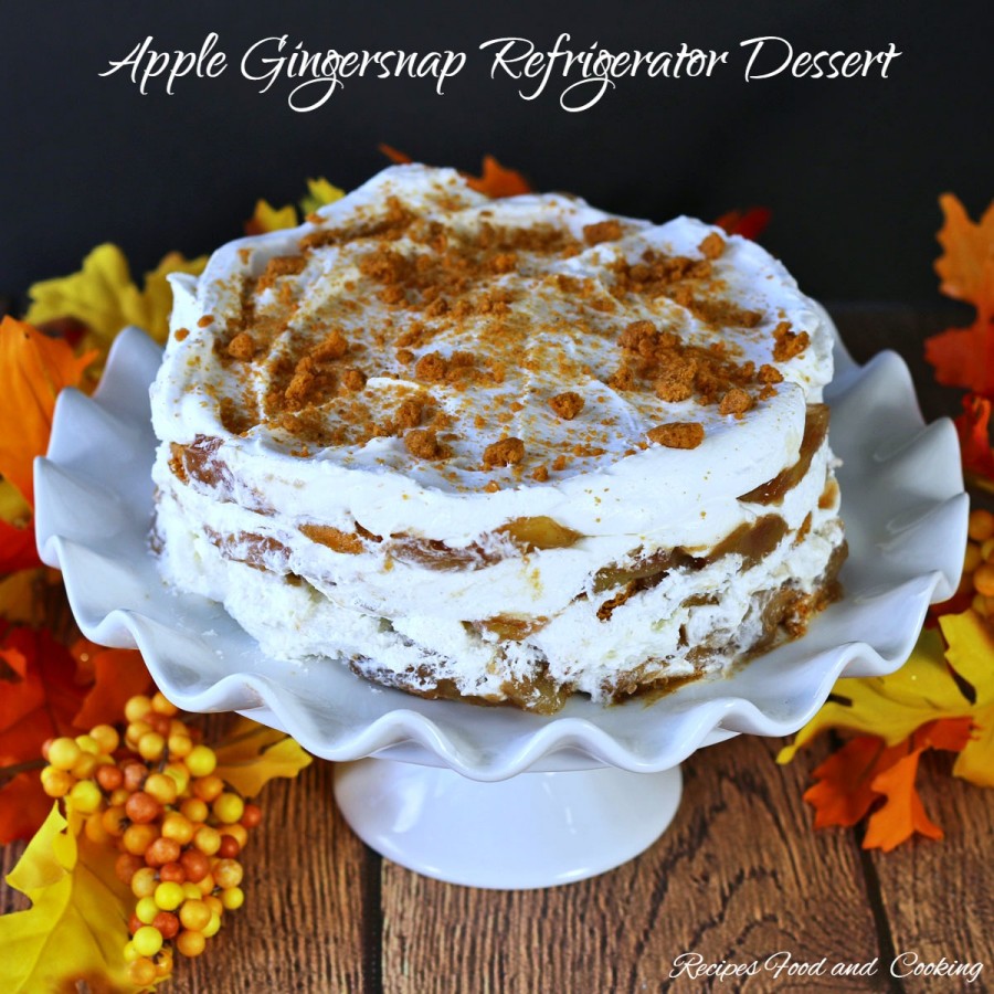 Apple Gingersnap Refrigerator Dessert