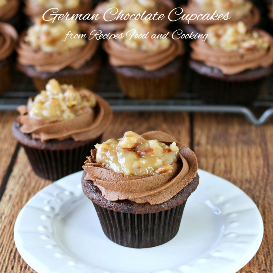 German Chocolate Cupcakes