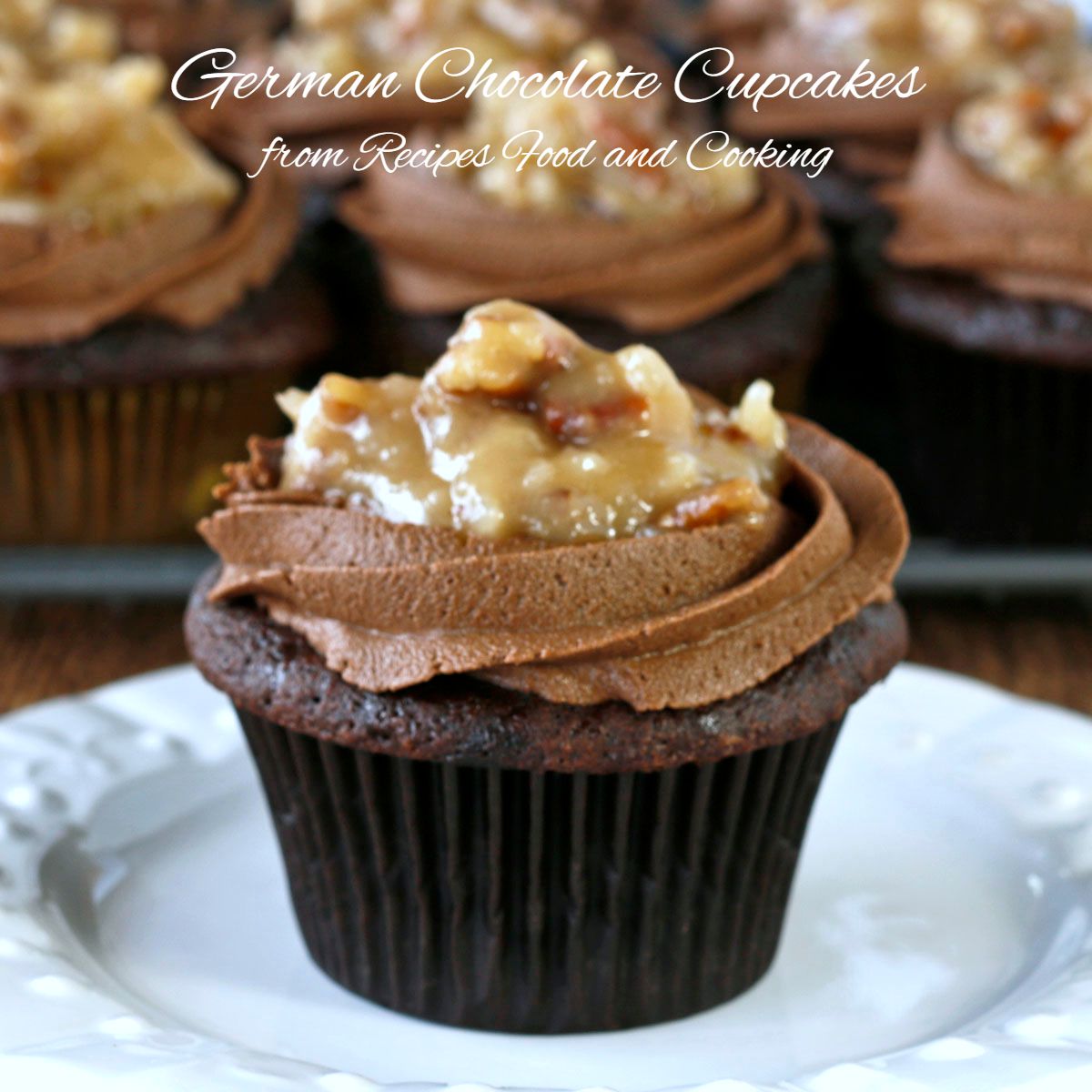 German Chocolate Cupcakes