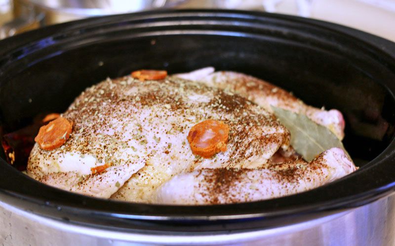 Crock Pot Roasted Mexican Chicken with Potatoes and Carrots