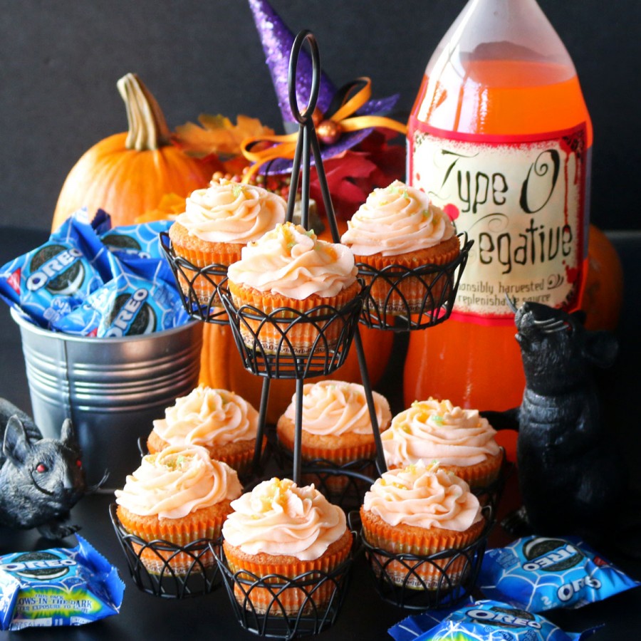 Fanta Orange Cupcakes and Glow in the Dark Oreos