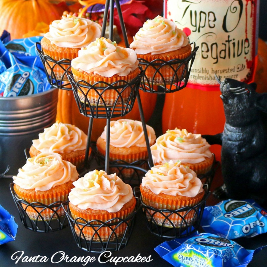 Fanta Orange Cupcakes and Glow in the Dark Oreos