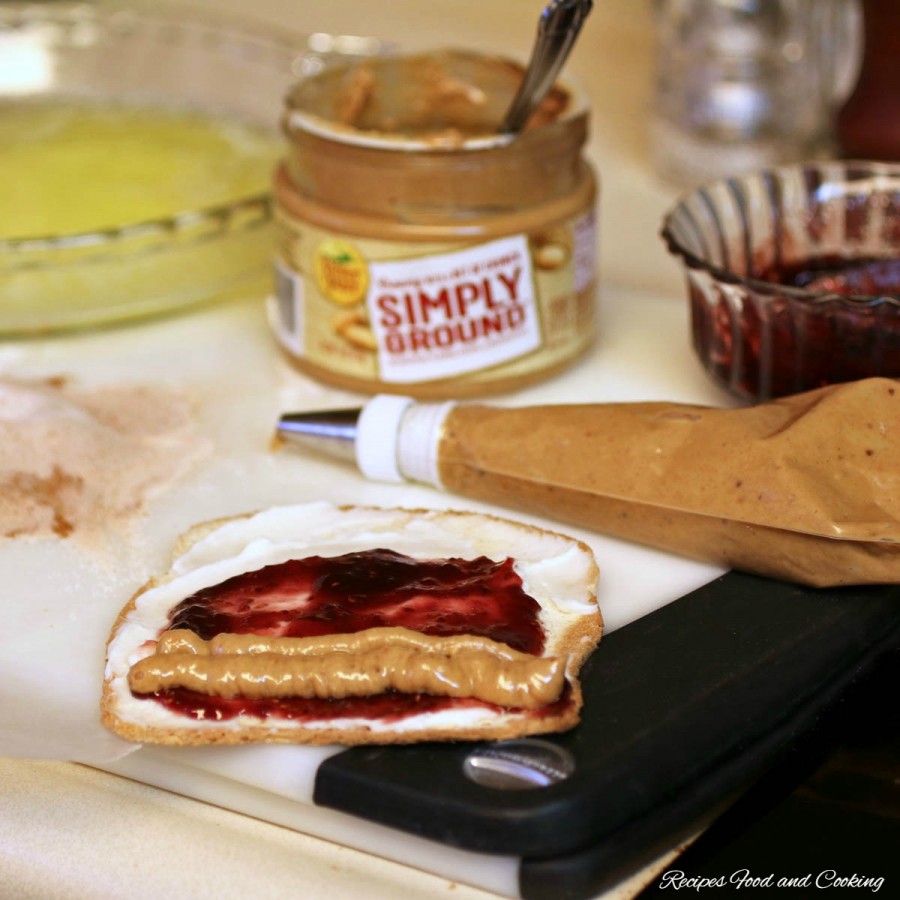 Peanut Butter, Cream Cheese and Jelly Roll Ups