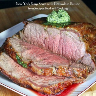 New York Strip Roast with Gremolata Butter