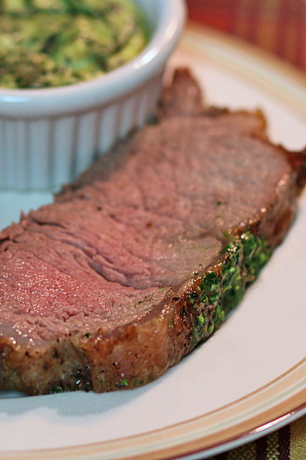 New York Strip Roast with Gremolata Butter