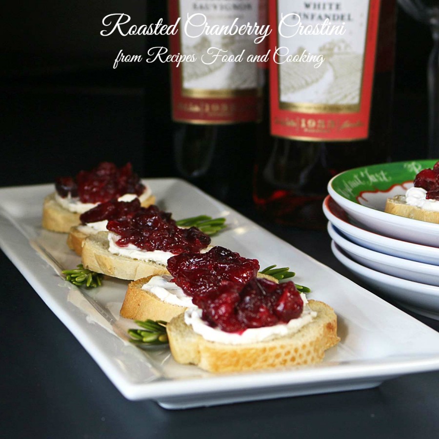 Roasted Cranberry Crostini