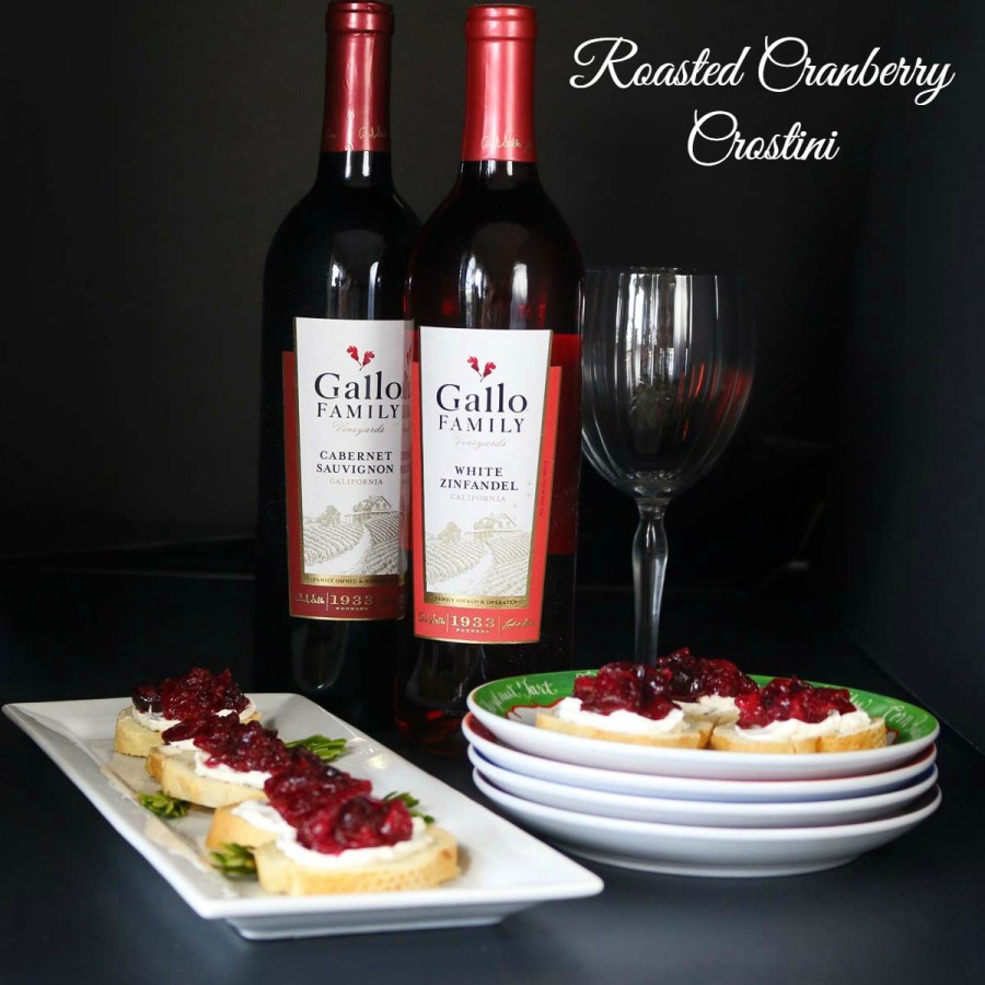 Roasted Cranberry Crostini