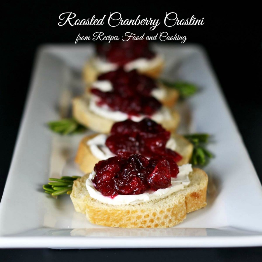 Roasted Cranberry Crostini