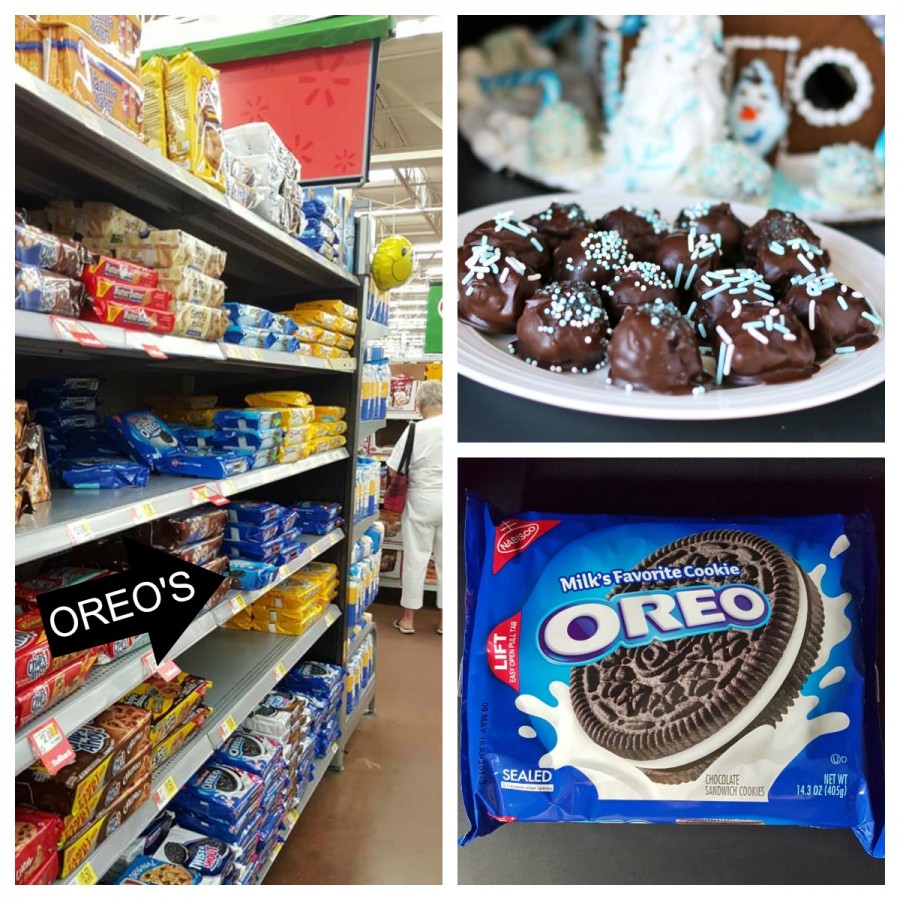 Oreo Balls Frozen Gingerbread House