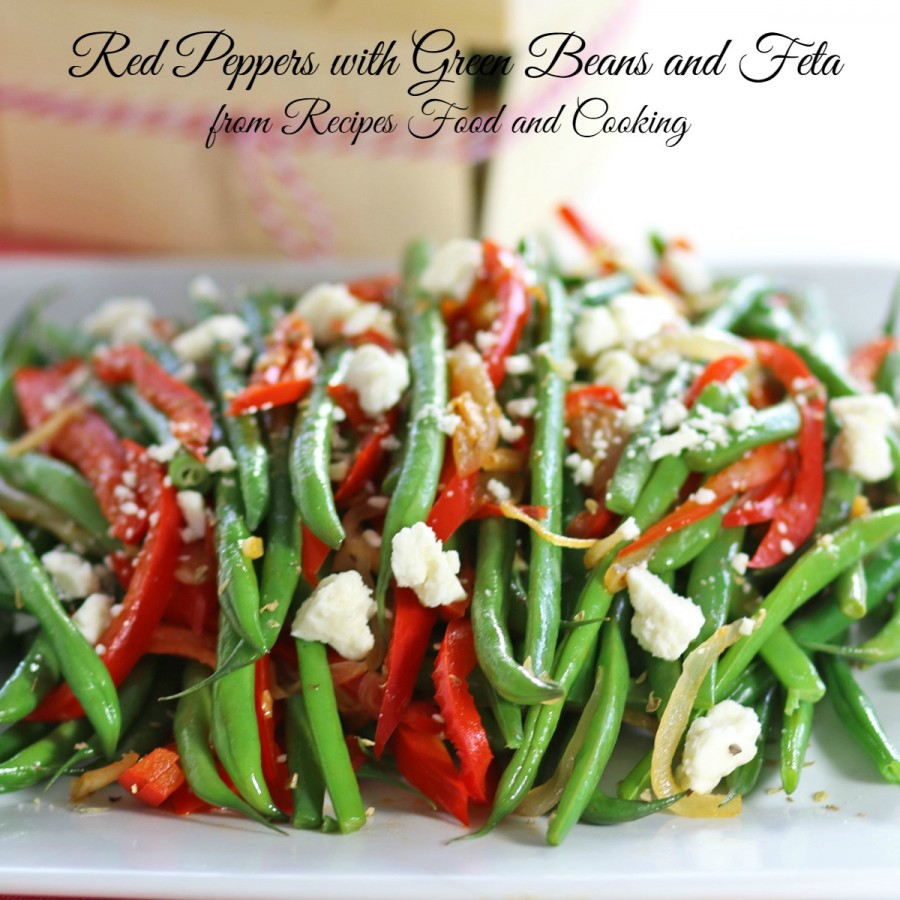 Red Peppers with Green Beans and Feta