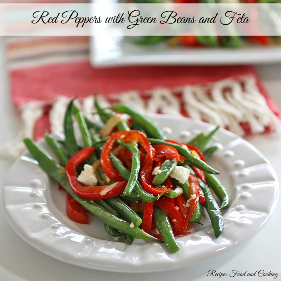 Red Peppers with Green Beans and Feta