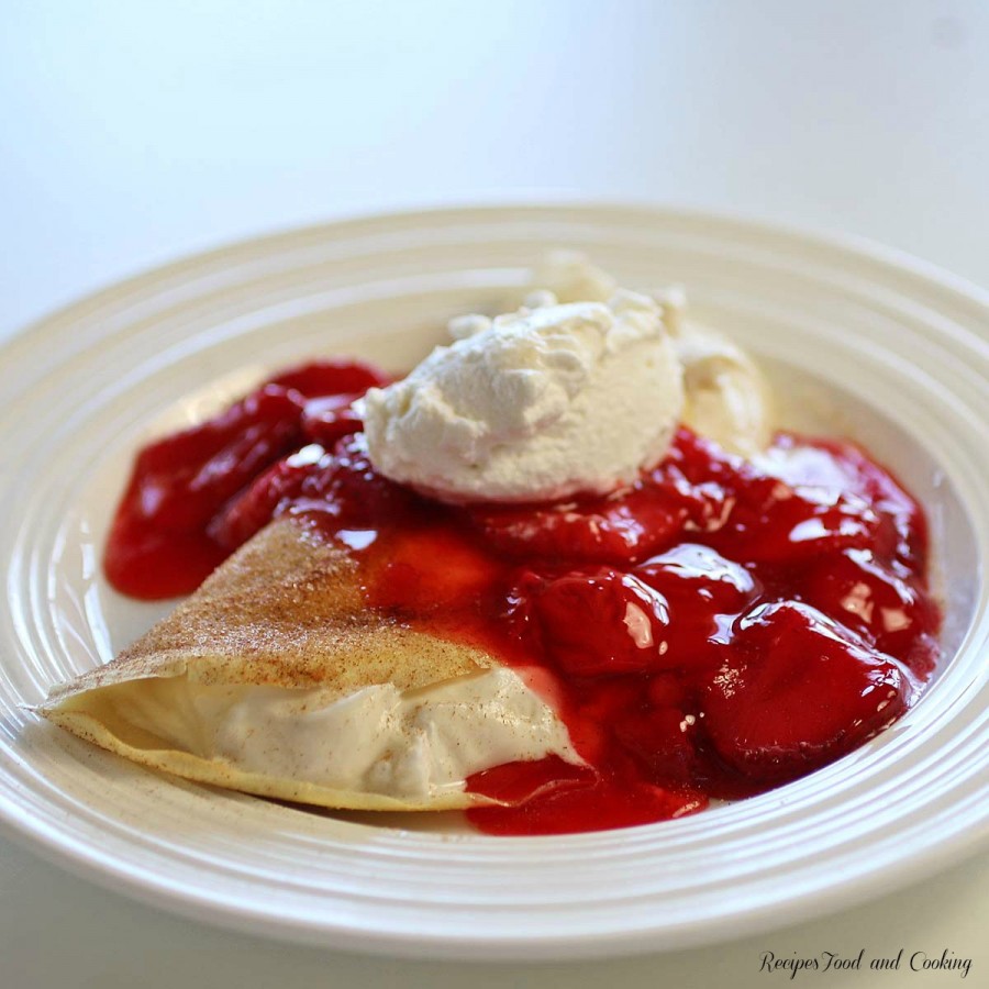 Strawberry Cream Cheese Crepes