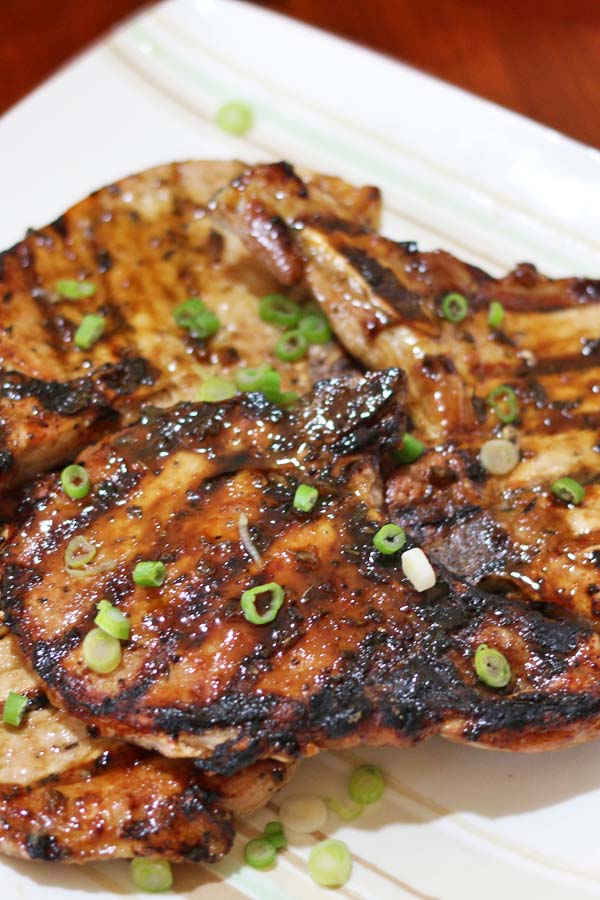 Grilled Pork Chops with a Dijon Balsamic Herb Glaze - Recipes Food and ...