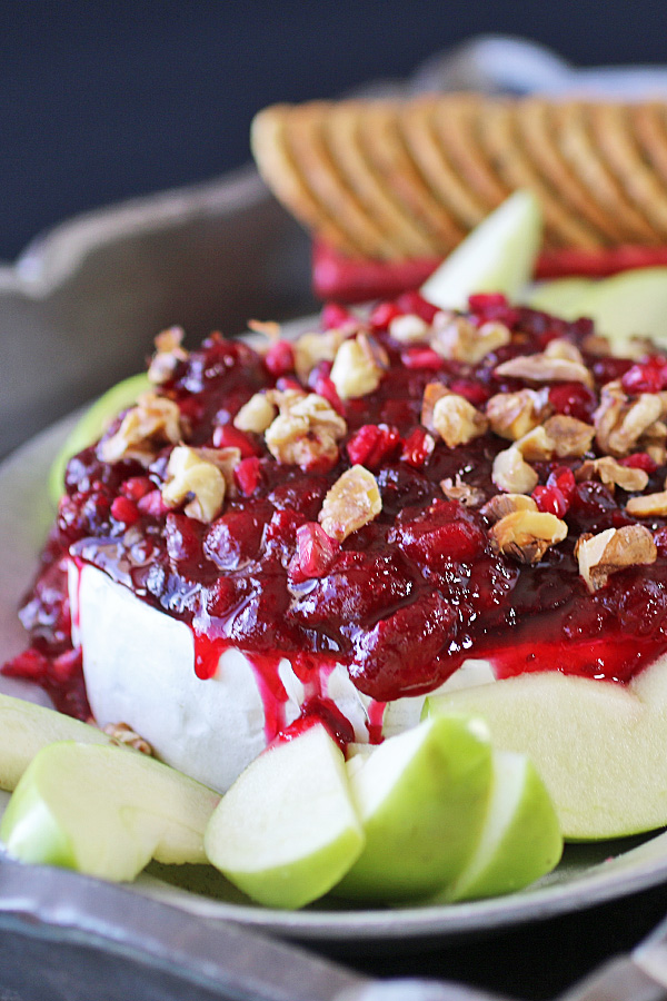 Brie with Cranberries and Walnuts