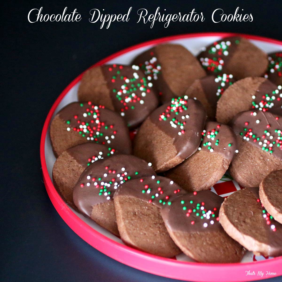 Chocolate Dipped Refrigerator Cookies