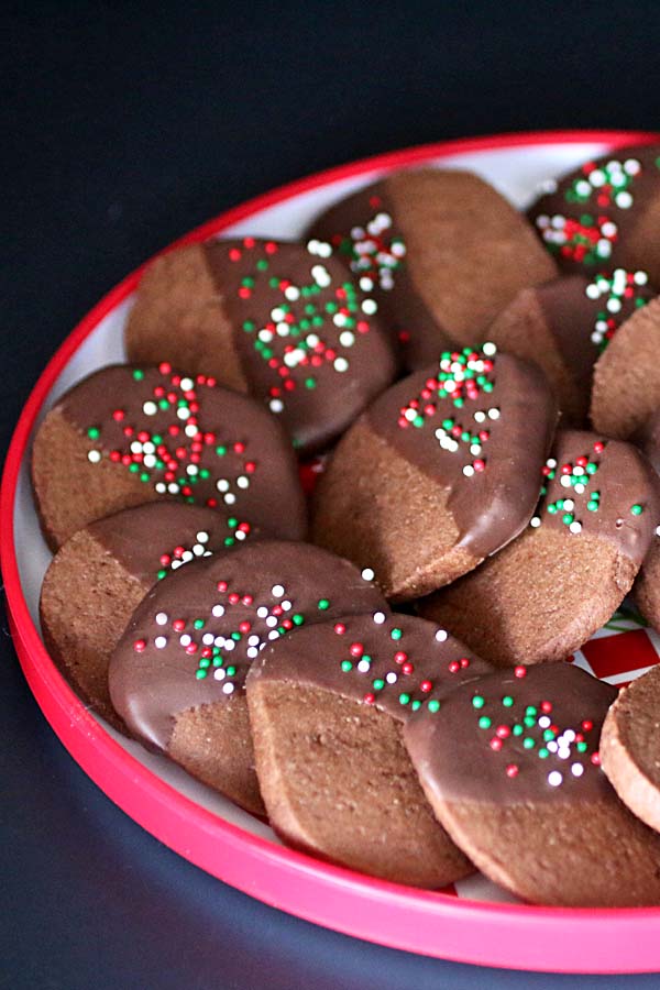 Chocolate Dipped Refrigerator Cookies