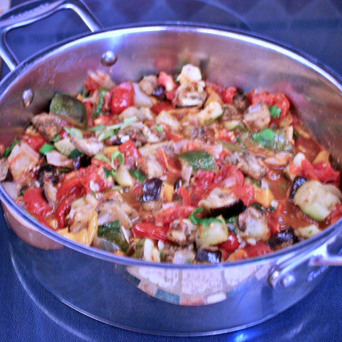 Garlic Shrimp with Roasted Italian Vegetables