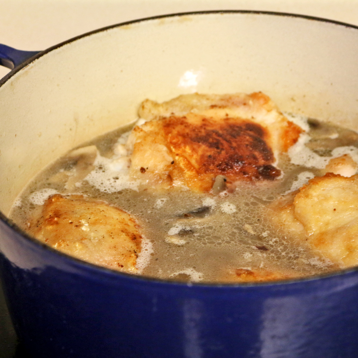 Chicken with Brown Rice and Mushrooms