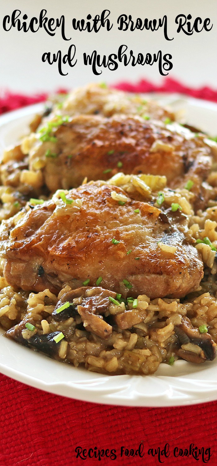 Chicken with Brown Rice and Mushrooms