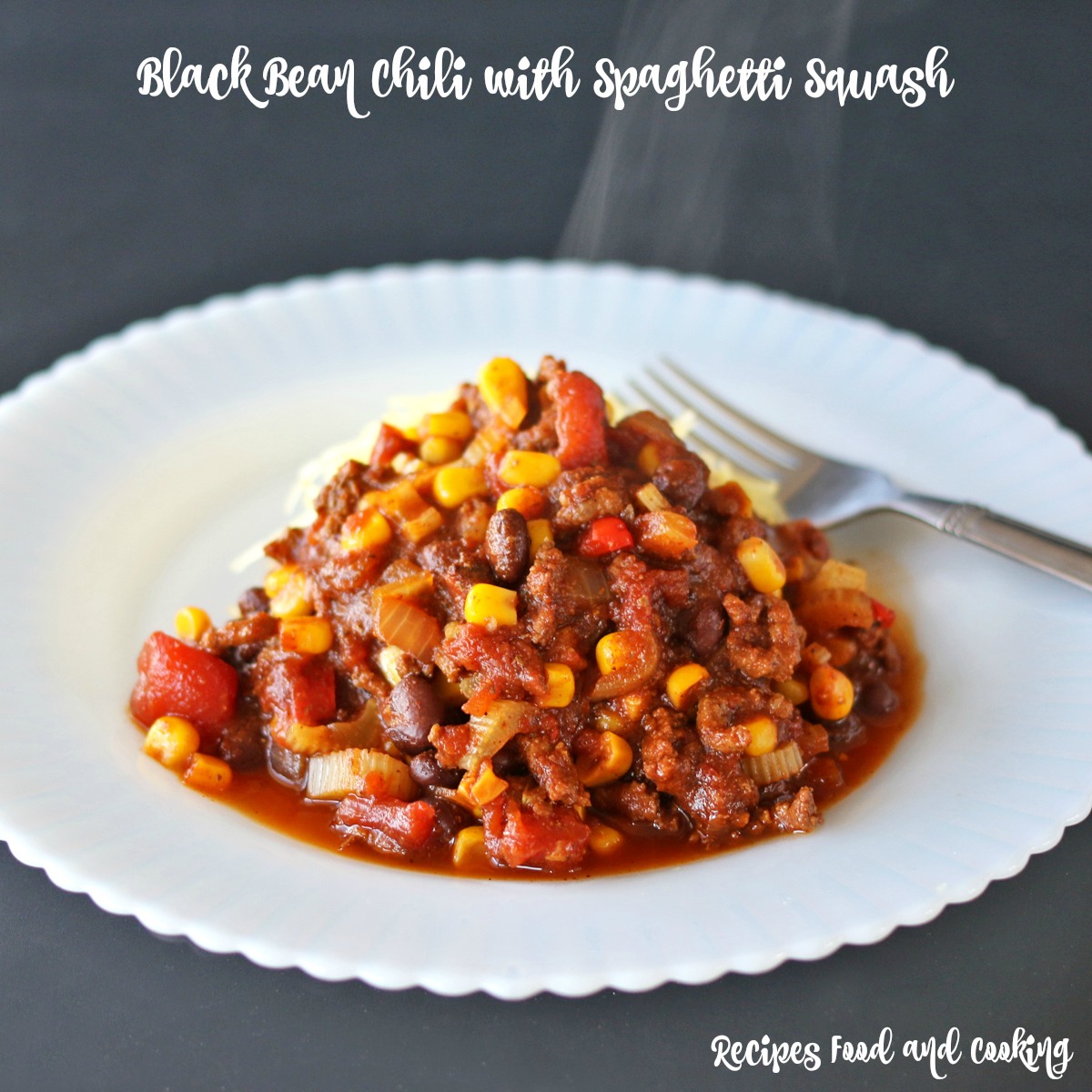 Black Bean Chili with Spaghetti Squash