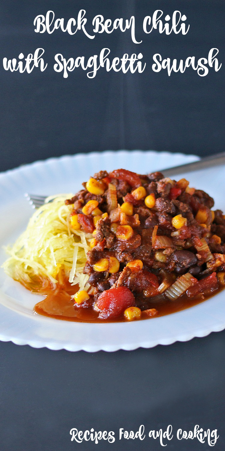 Black Bean Chili with Spaghetti Squash