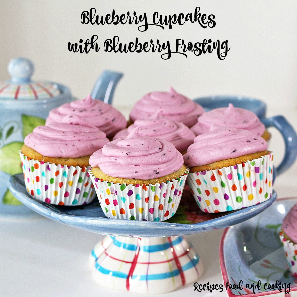 Blueberry Cupcakes with Blueberry Frosting