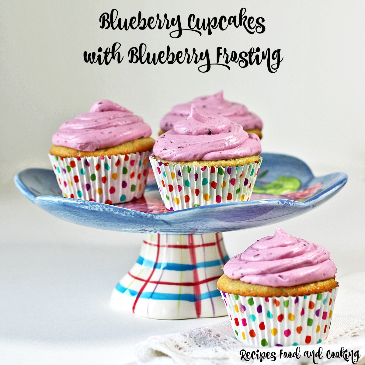 Blueberry Cupcakes with Blueberry Frosting