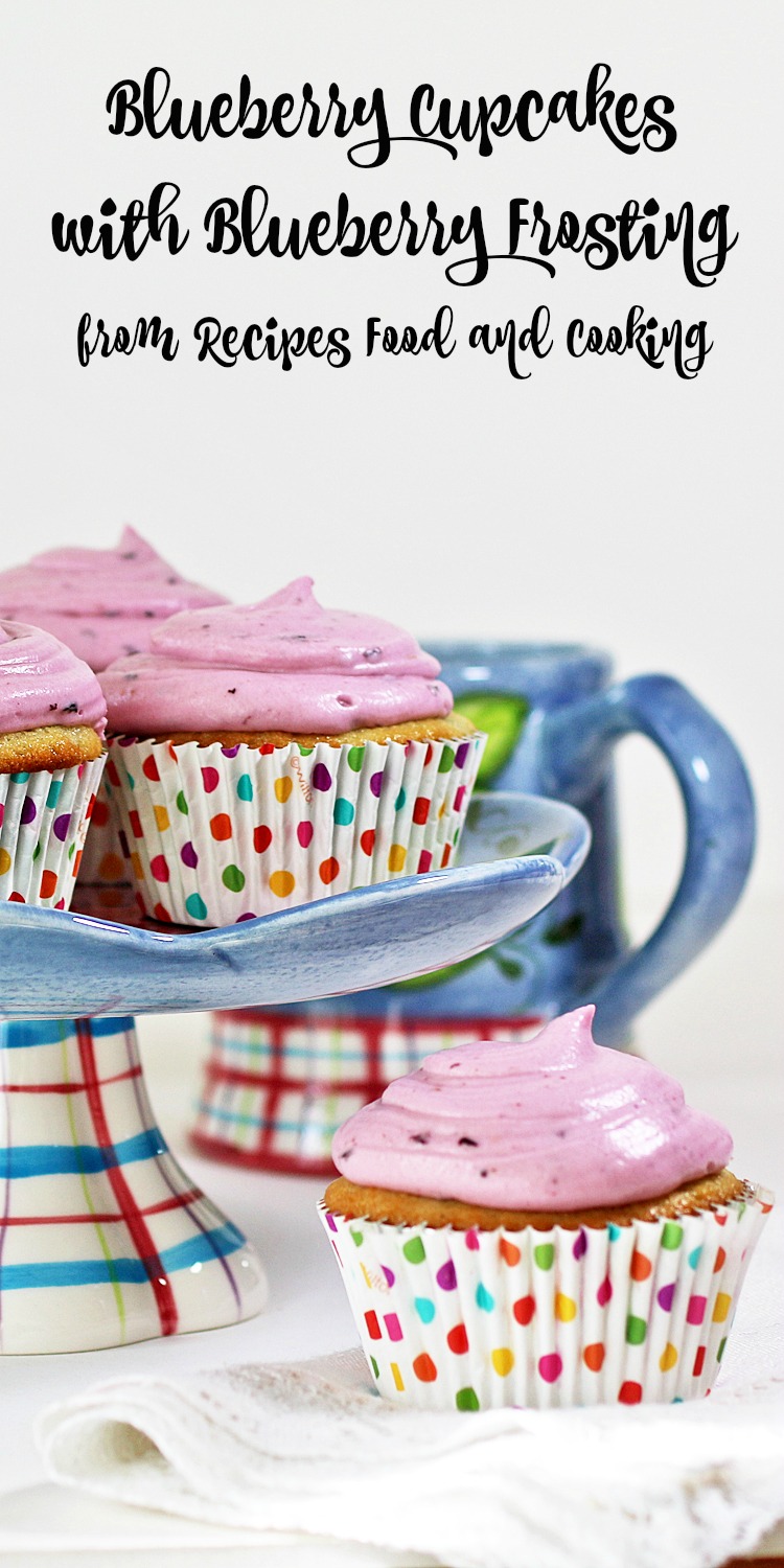 Blueberry Cupcakes with Blueberry Frosting