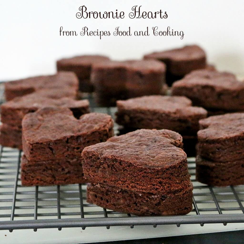 Chocolate Brownie Hearts with Ganache