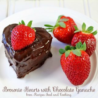 Chocolate Brownie Hearts with Ganache