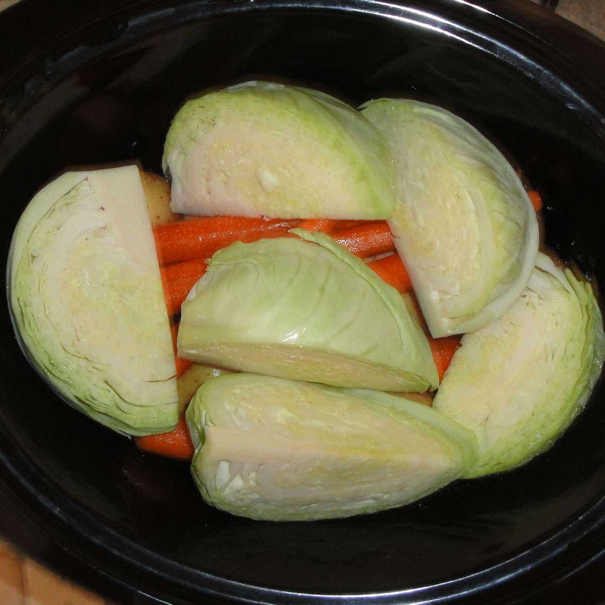 Crock Pot Corned Beef and Cabbage