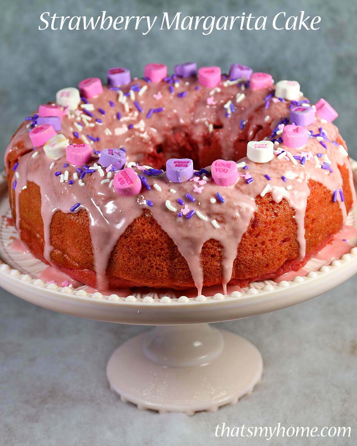 Strawberry Margarita Valentine's Day Cake