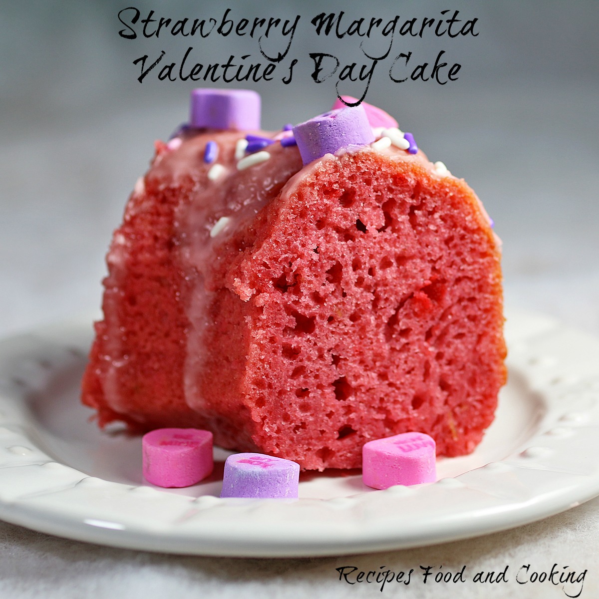 Strawberry Margarita Valentine's Day Cake