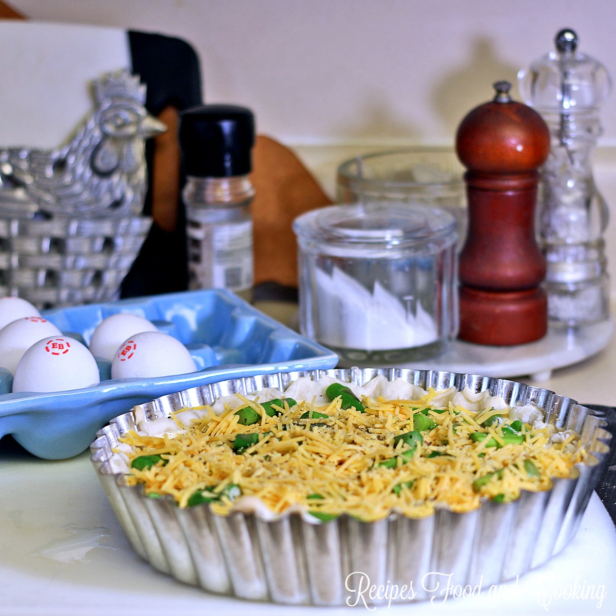 Sausage and Asparagus Quiche