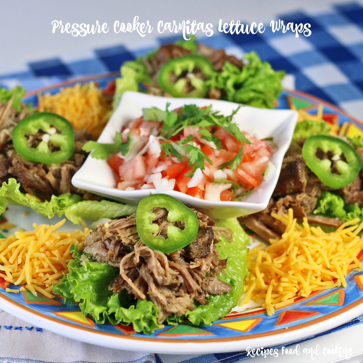 Pressure Cooker Carnitas Lettuce Wraps