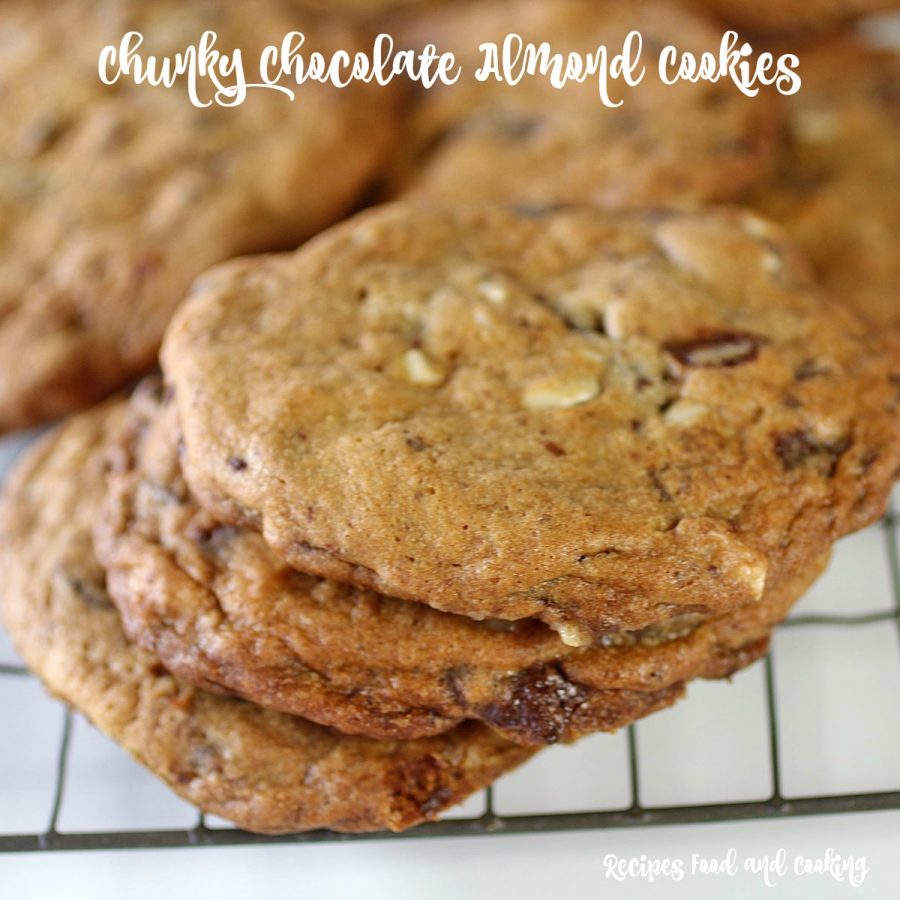 Chunky Chocolate Almond Cookies