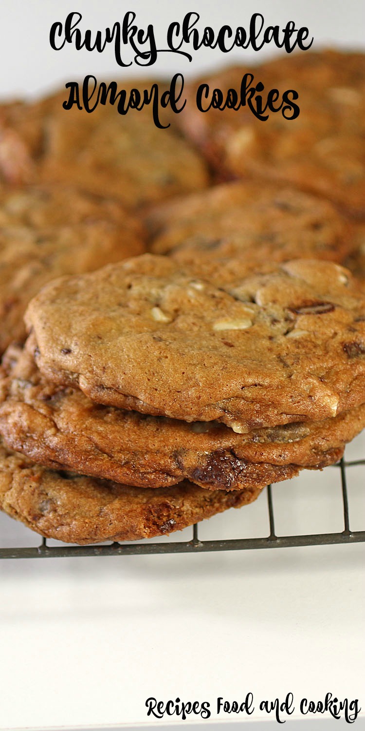 Chunky Chocolate Almond Cookies