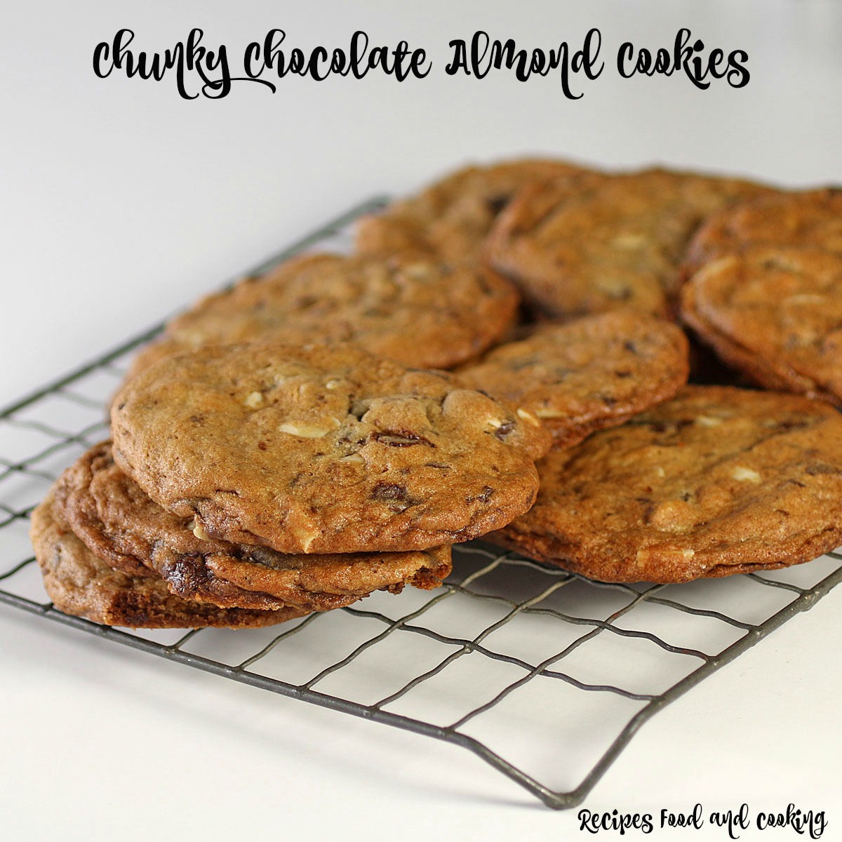Chunky Chocolate Almond Cookies