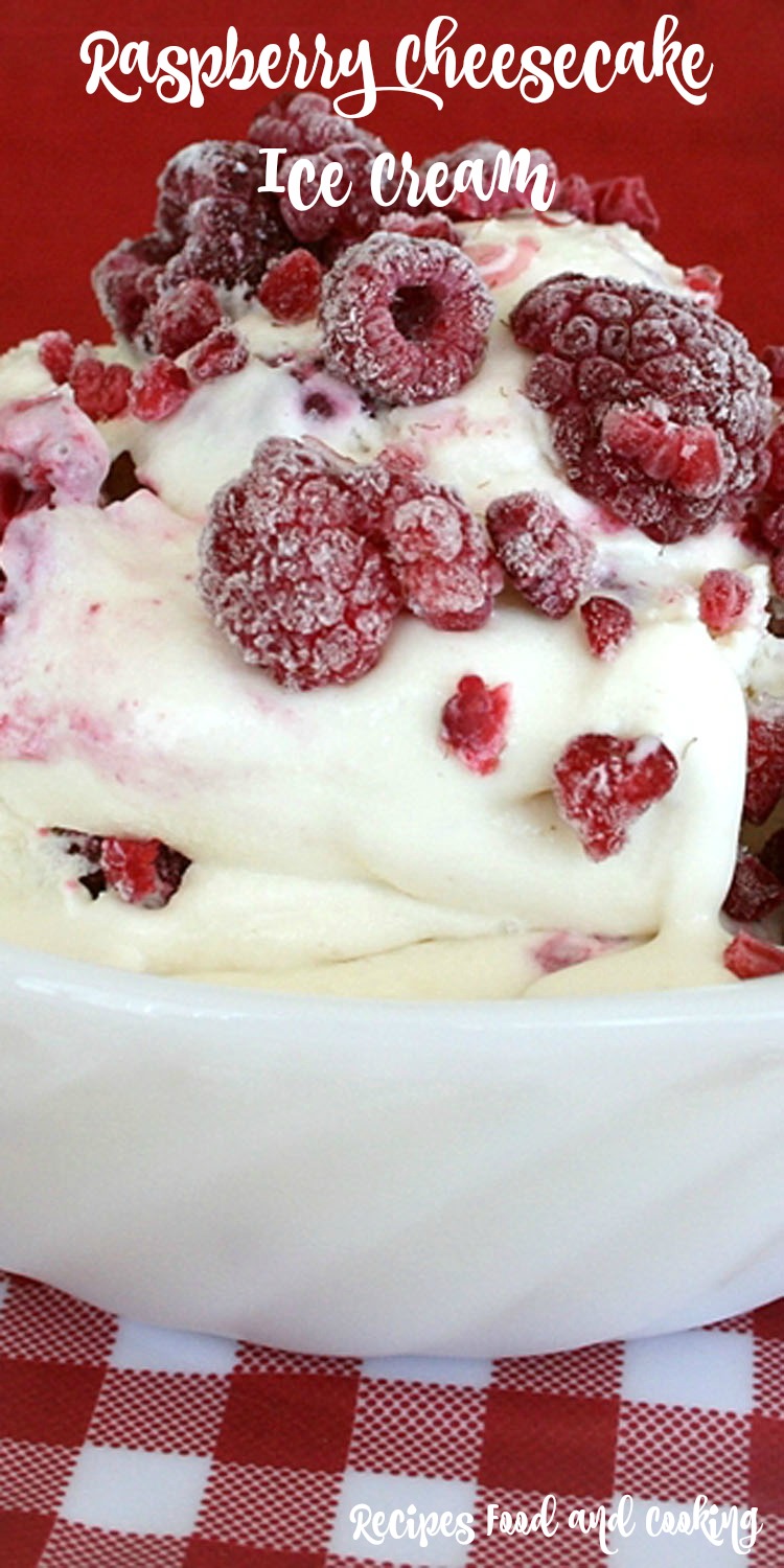 Raspberry Cream Cheese Ice Cream