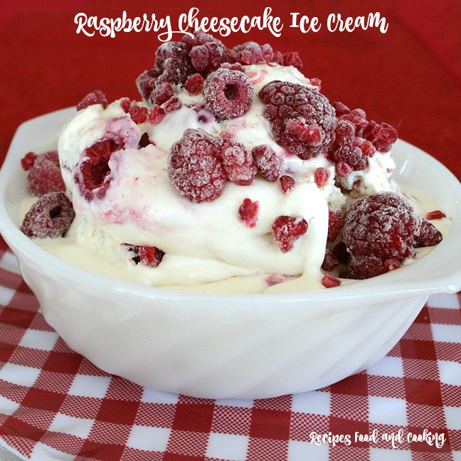 Raspberry Cream Cheese Ice Cream