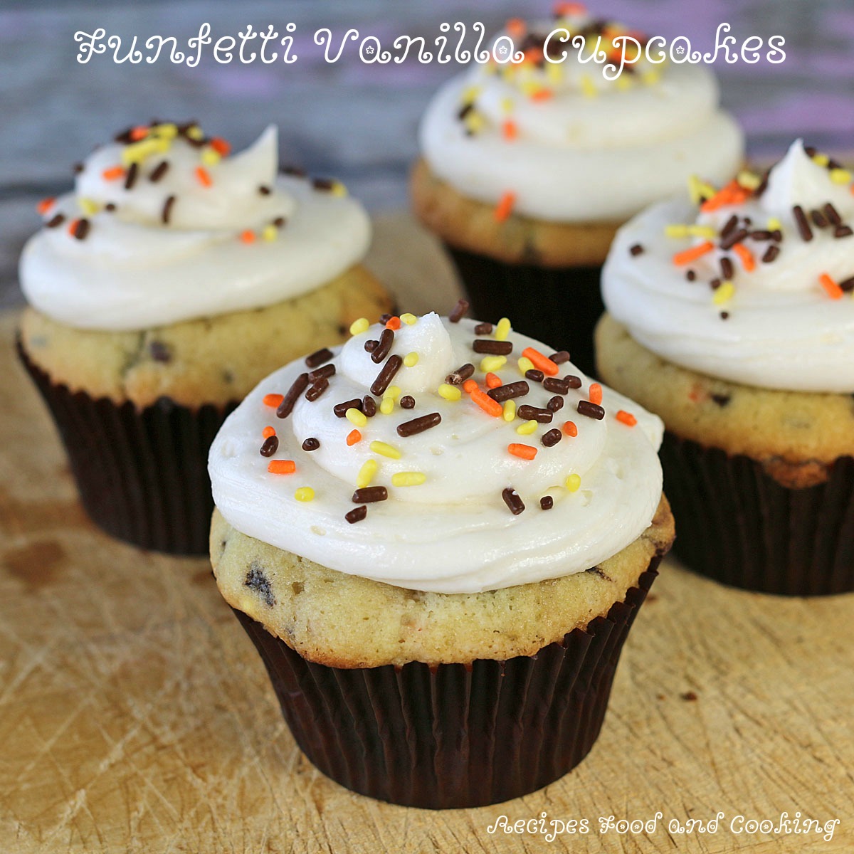 Funfetti Vanilla Cupcakes