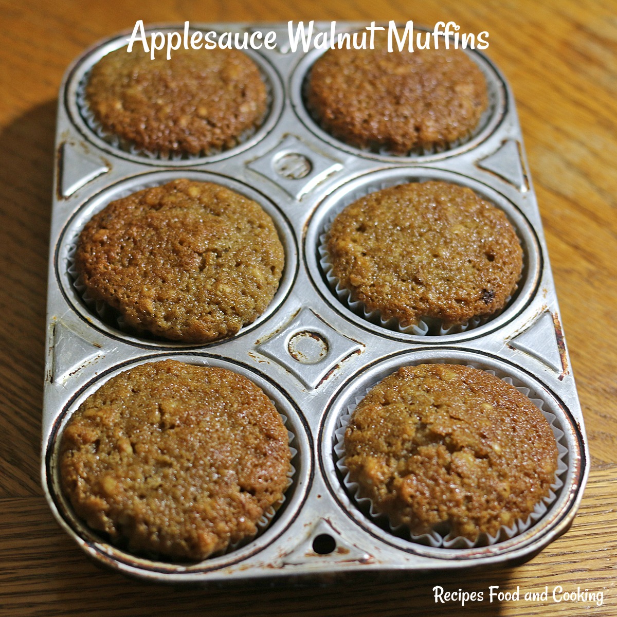 Applesauce Walnut Muffins