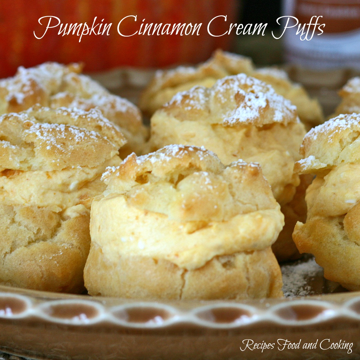 Pumpkin Cinnamon Cream Puffs