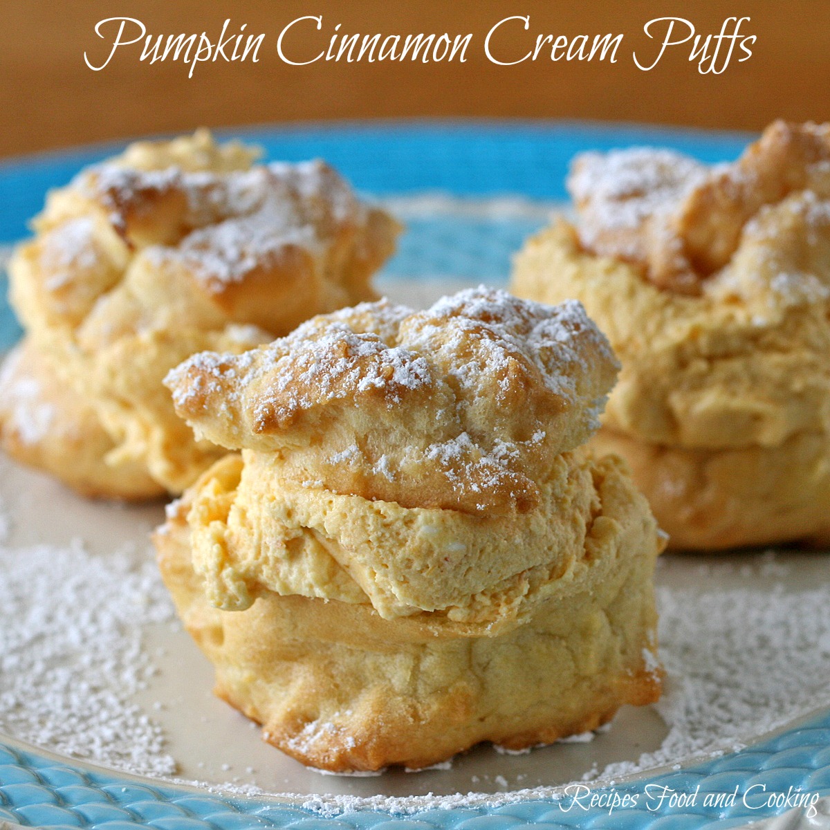 Pumpkin Cinnamon Cream Puffs