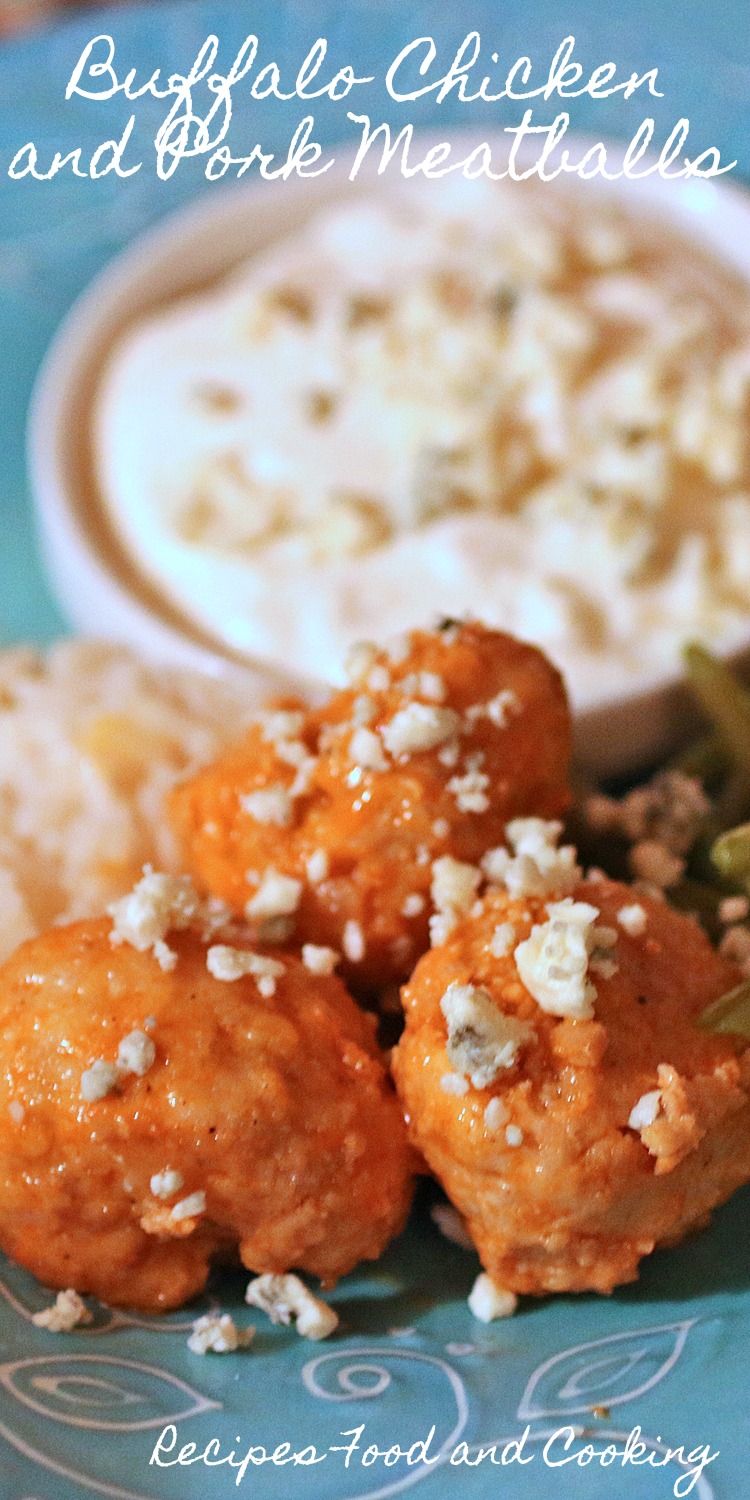 Buffalo Chicken and Pork Meatballs