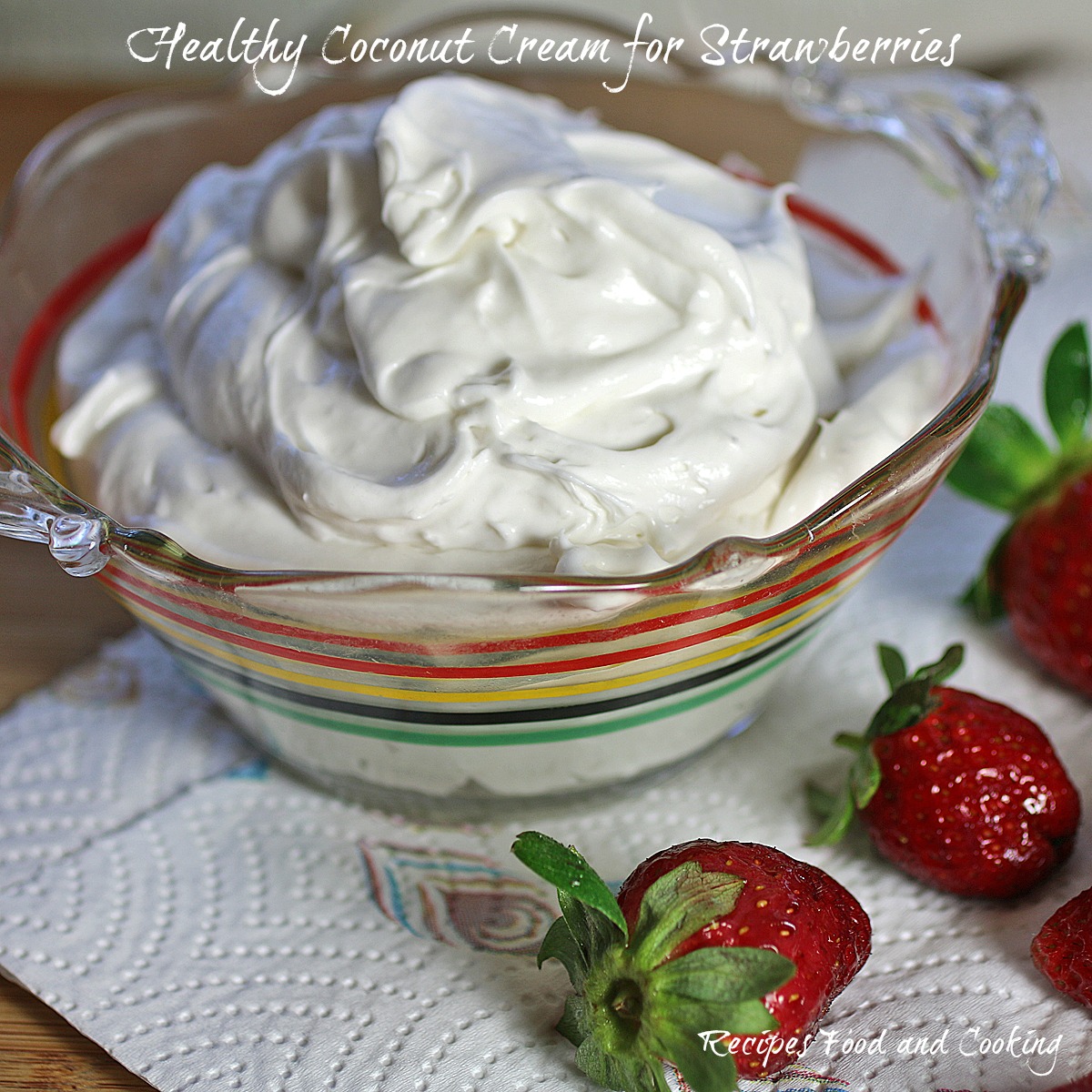 Healthy Coconut Cream for Strawberries