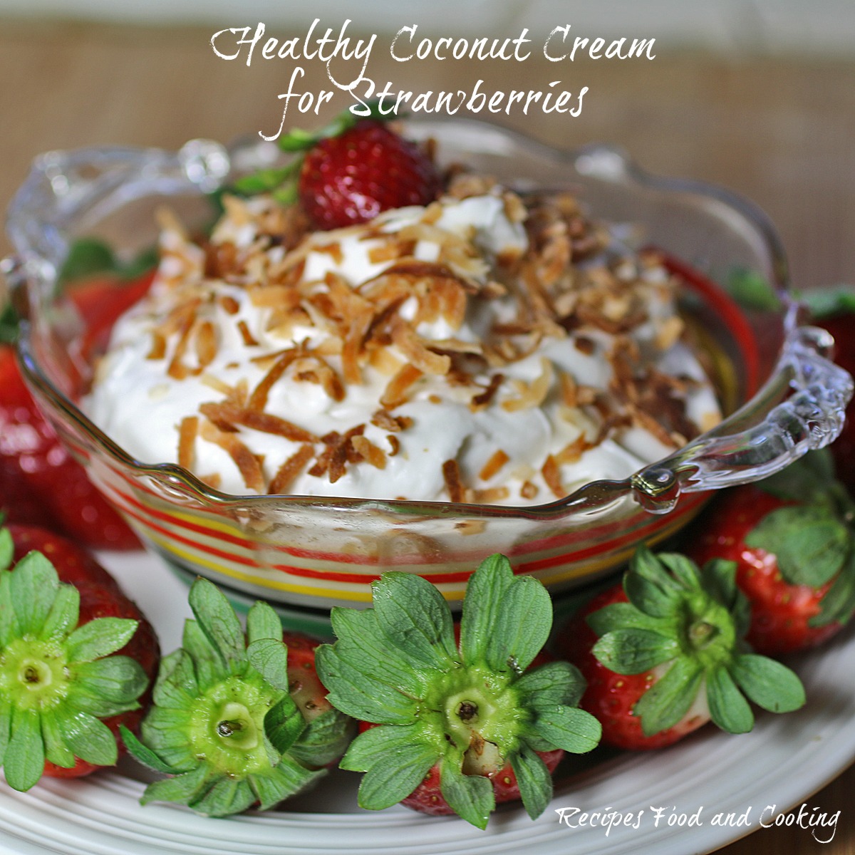 Healthy Coconut Cream for Strawberries