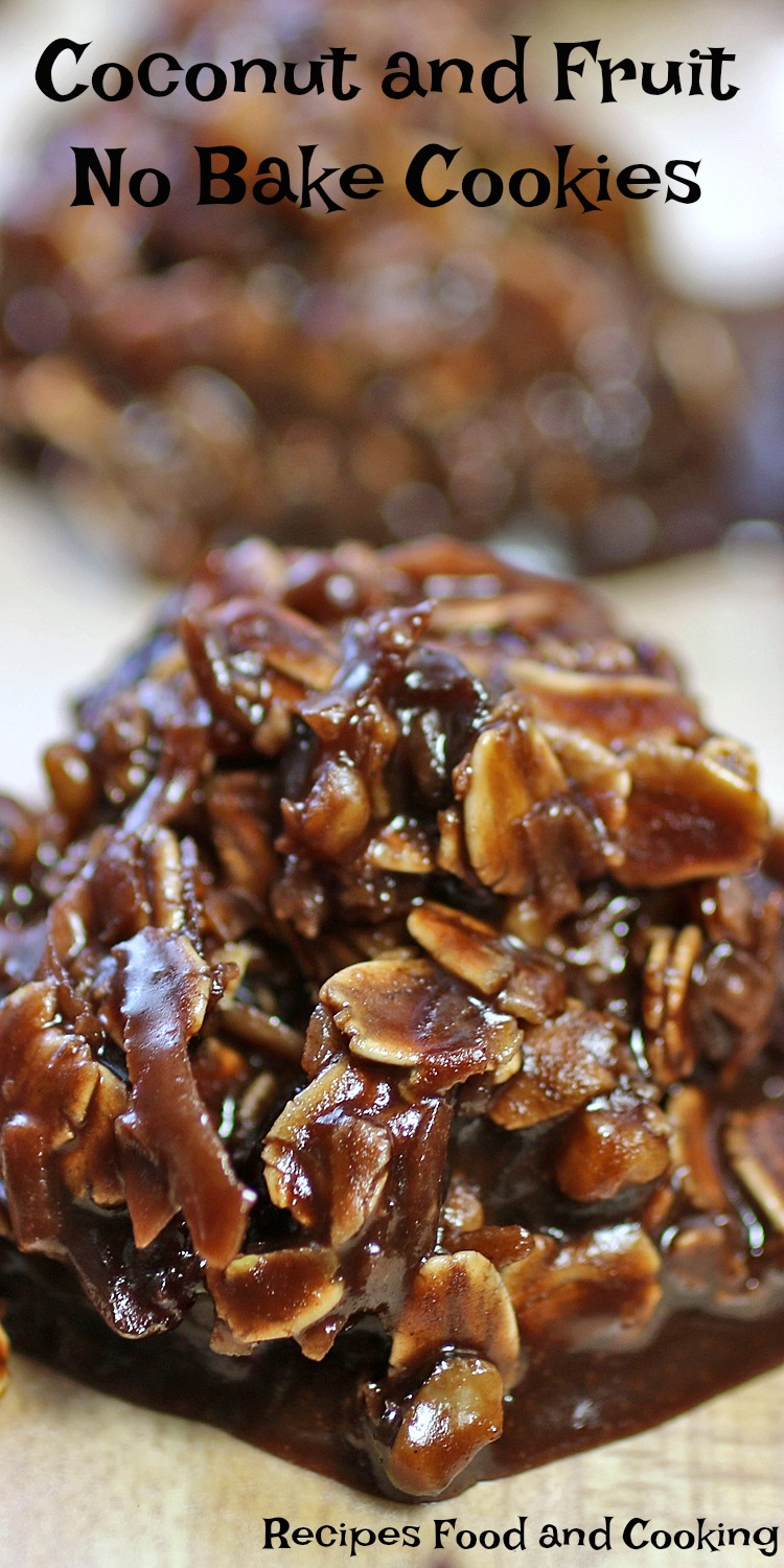 Coconut and Fruit No Bake Cookies