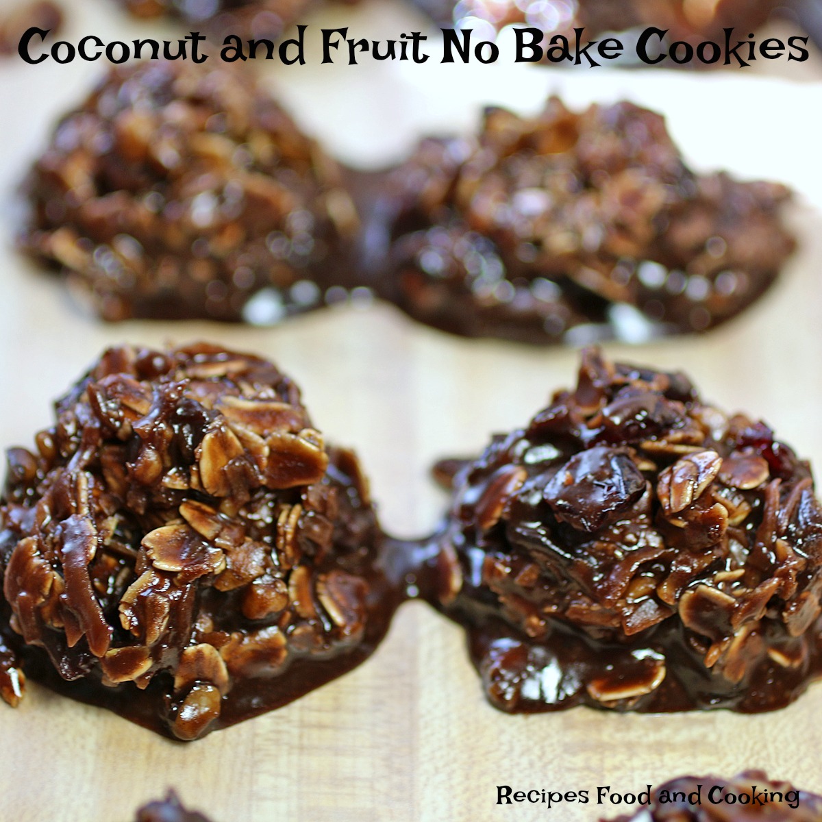 Coconut and Fruit No Bake Cookies